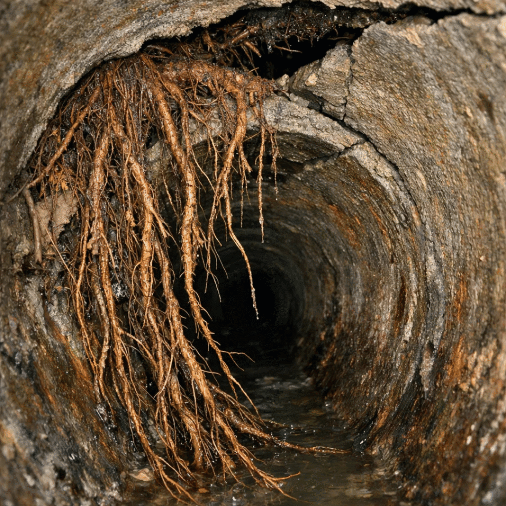 roots in sewer line