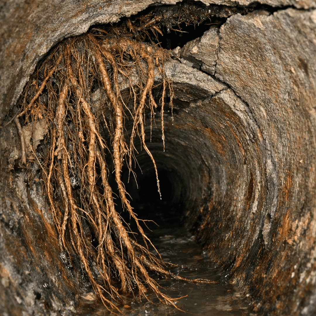 roots in sewer line