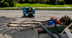 Trenchless sewer pipe bursting equipment in Alexandria, VA