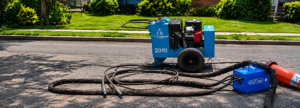 Pipe bursting equipment used for trenchless sewer replacement by Pipe Pro Solutions in Northern Virginia.