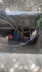 Pipe Pro Solutions performing trenchless sewer replacement using pipe bursting equipment in Northern Virginia.